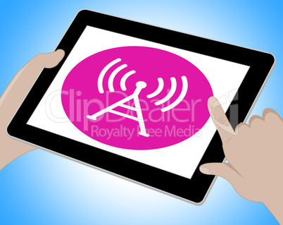 Wifi Webpage Shows Wireless Internet 3d Illustration