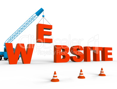 Website Online Means Browsing Internet 3d Rendering