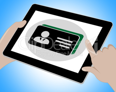Credit Card Tablet Represents Purchasing Online 3d Illustration