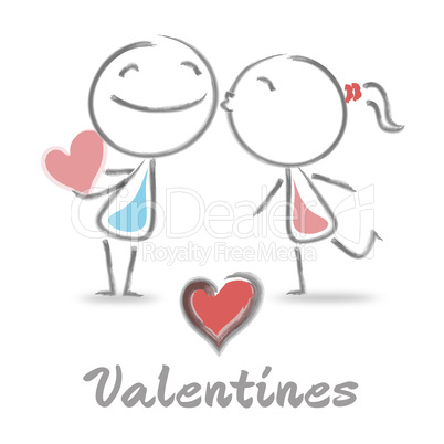 Valentines Couple Represents Find Love And Boyfriend