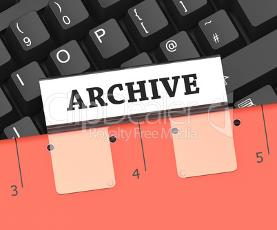 Archive File Shows Data Storage 3d Rendering