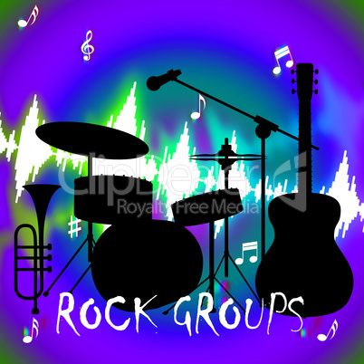 Rock Groups Indicates Sound Track And Band
