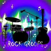 Rock Groups Indicates Sound Track And Band