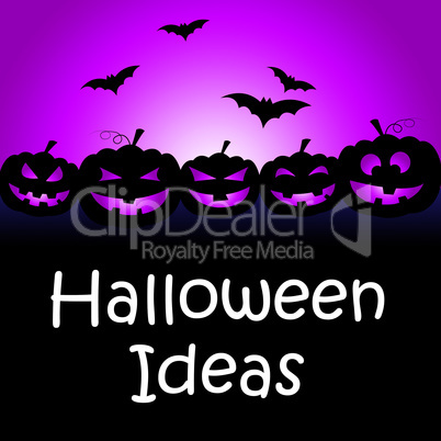 Halloween Ideas Shows Trick Or Treat And Autumn