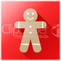 Gingerbread Icon Shows Home Baking And Cookies