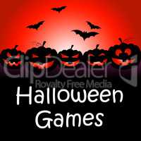 Halloween Games Shows Trick Or Treat And Celebration