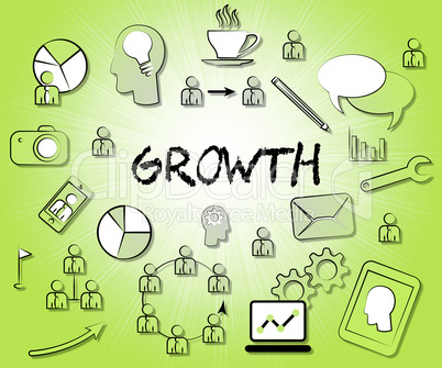 Growth Icons Means Increase Rise And Growing