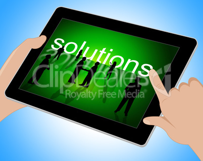 Solutions Tablet Represents Web Tablets And Technology