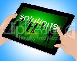 Solutions Tablet Represents Web Tablets And Technology