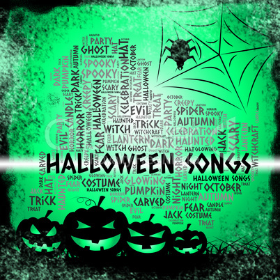 Halloween Songs Shows Trick Or Treat And Acoustic