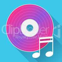 Music Disc Represents Sound Track And Cd