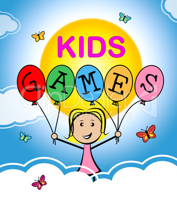 Kids Games Indicates Play Time And Childhood