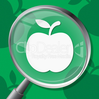 Apple Magnifier Means Diet Organic And Searches