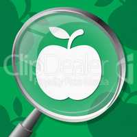 Apple Magnifier Means Diet Organic And Searches