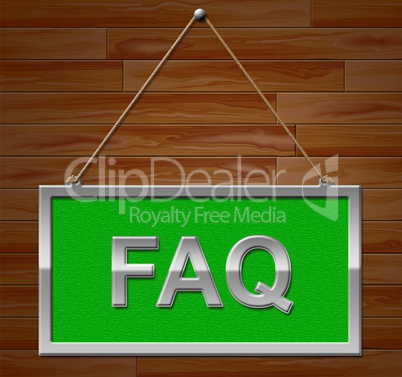 Faq Sign Shows Frequently Asked Questions And Advertisement