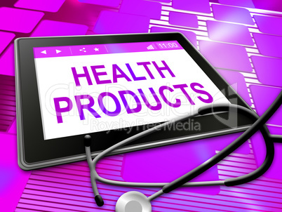 Health Products Means Medicine Store And Wellness