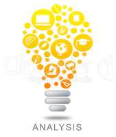 Analysis Lightbulb Means Data Analytics And Analyze