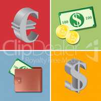 Currency Icons Shows Forex Trading And Fx