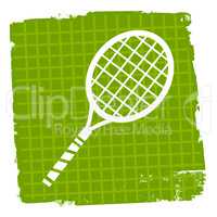 Tennis Icon Indicates Sign Racquet And Symbol