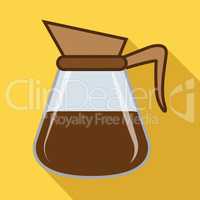 Brewed Coffee Icon Indicates Restaurant Roasted And Cafe