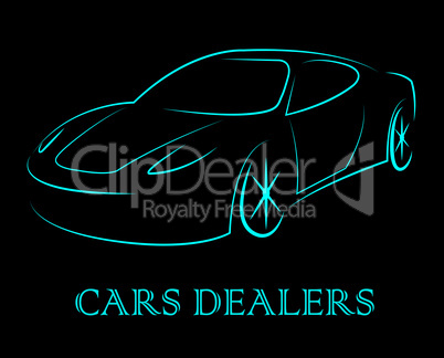 Car Dealers Indicates Business Organisation And Automobile