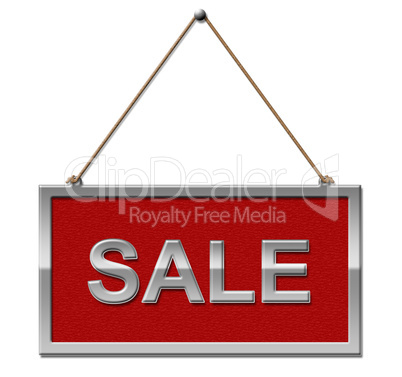 Sale Sign Shows Signboard Discounts And Display