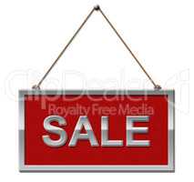 Sale Sign Shows Signboard Discounts And Display