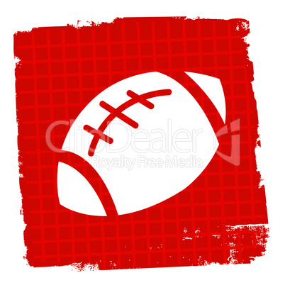 Rugby Ball Represents League Sign And Match