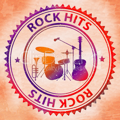 Rock Hits Indicates Sound Track And Audio