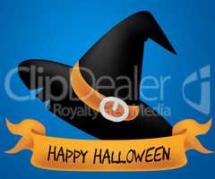 Happy Halloween Shows Trick Or Treat And Autumn