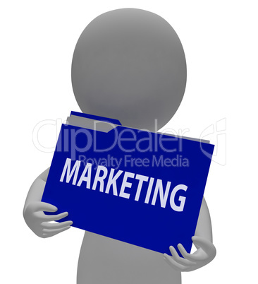 Marketing Folder Means Binder Promotions And Organization 3d Ren