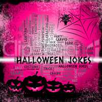 Halloween Jokes Represents Trick Or Treat And Celebration