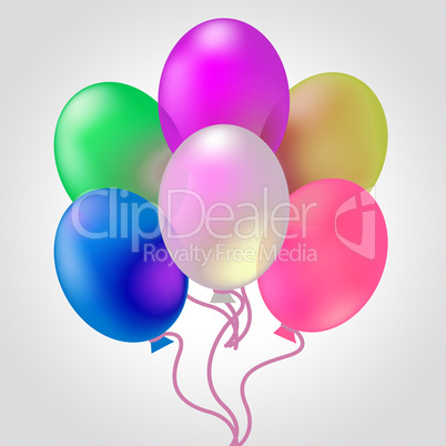 Celebrate With Balloons Indicates Joy Cheerful And Celebrates