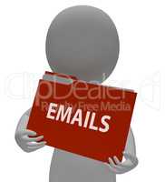 Emails Folder Indicates Mailing Office And Correspondence 3d Ren