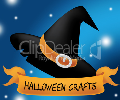 Halloween Crafts Means Trick Or Treat And Art