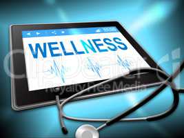 Wellness Tablet Shows Preventive Medicine And Computing
