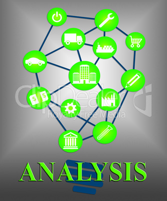 Analysis Icons Represents Data Analytics And Analyse