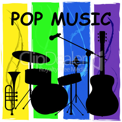 Pop Music Shows Sound Track And Harmony