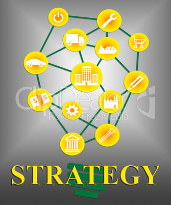 Strategy Icons Means Tactics Tactic And Strategies