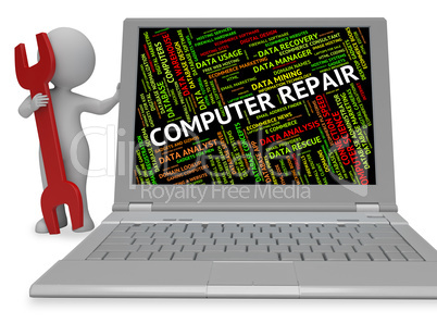 Computer Repair Means Repairs Communication And Mends 3d Renderi