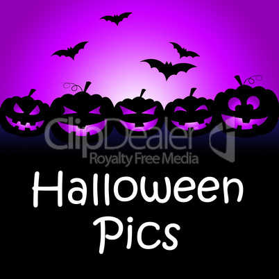 Halloween Pics Indicates Trick Or Treat And Autumn