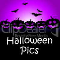 Halloween Pics Indicates Trick Or Treat And Autumn