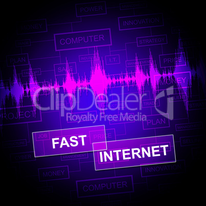 Fast Internet Shows Web Site And Accelerated