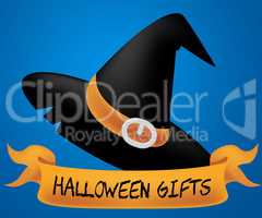 Halloween Gifts Means Trick Or Treat And Celebrate