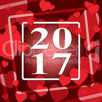 Two Thousand Seventeen Indicates New Year And Celebrating