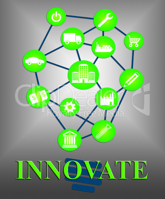 Innovate Icons Means Symbols Innovation And Reorganization