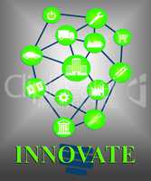 Innovate Icons Means Symbols Innovation And Reorganization
