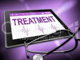 Treatment Tablet Represents Online Remedies And Drugs