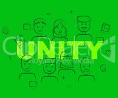 Unity People Represents Team Work And Cooperation