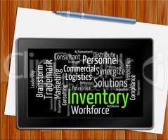 Inventory Word Means Stocks Inventories And Stock Tablet